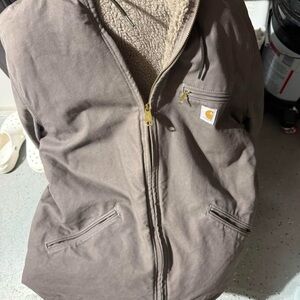Carhartt Tan washed duck Sherpa Jacket Men’s XL